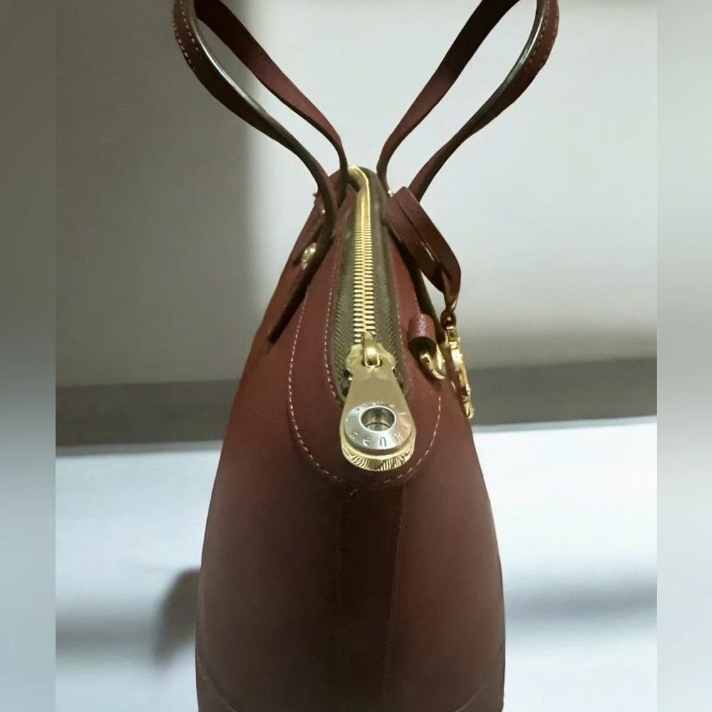 Henri Bendel NWOT Saffiano Leather Satchel & Crossbody - Burgundy + Dust Bag